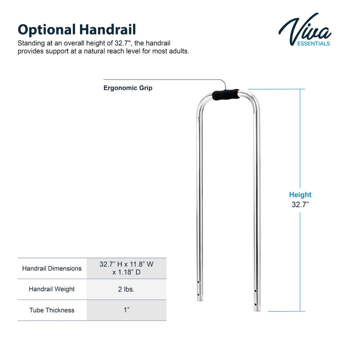 Stainless Steel Step Stool (Handrail Option)