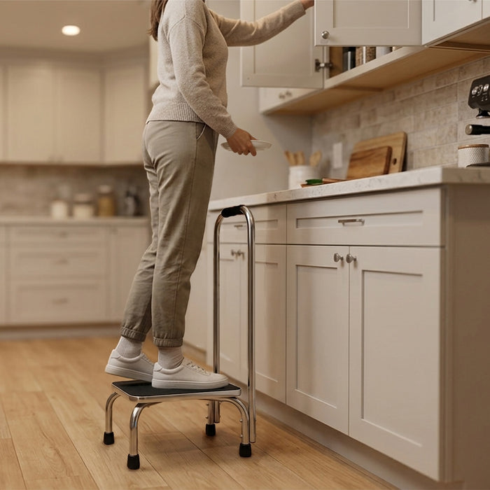 Stainless Steel Step Stool (Handrail Option)