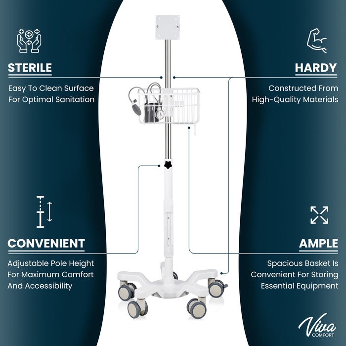 Mobile Stand for Welch Allyn 4400 Vital Signs Monitor