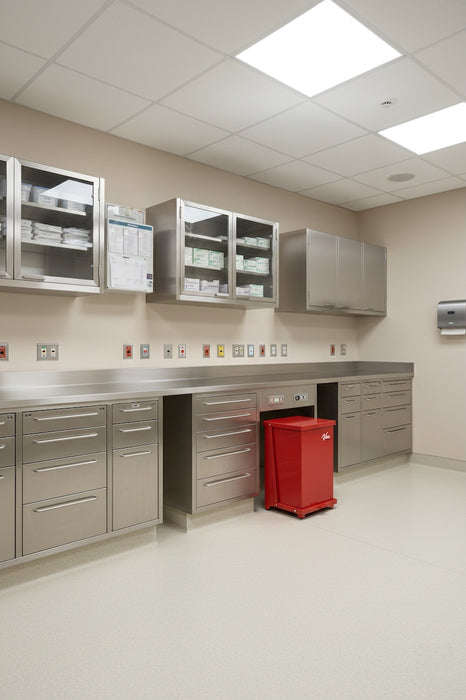 13 Gal. Steel Step-On Biohazard Waste Can