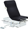 Pointe Power Hi-Lo Exam Table. Shrouded Base w/ Adjustable Back & Stirrups [Black Antimicrobial Upholstery]