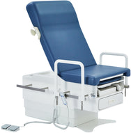 Pointe Power Hi-Lo Exam Table. Shrouded Base w/ Adjustable Back & Stirrups - ADA Compliant Option (Antimicrobial Upholstery)