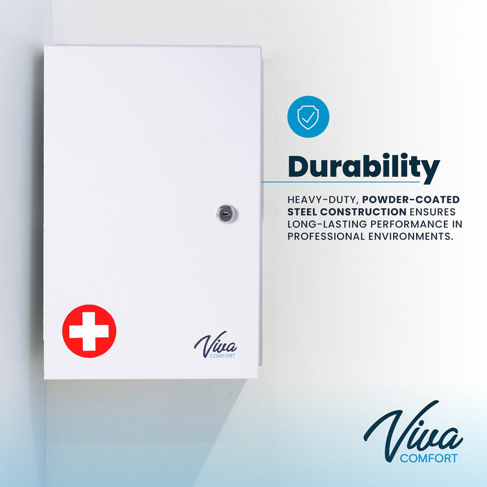 Double Door Narcotics Cabinet, Dual Lock (14.5"H x 9.5"W)
