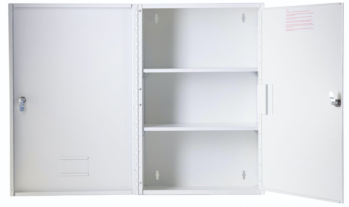 Large Double Door Narcotics Cabinet, Dual Lock (24"H x 16"W)