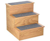 DELUXE WOODEN PET STAIRS. MEDIUM OAK