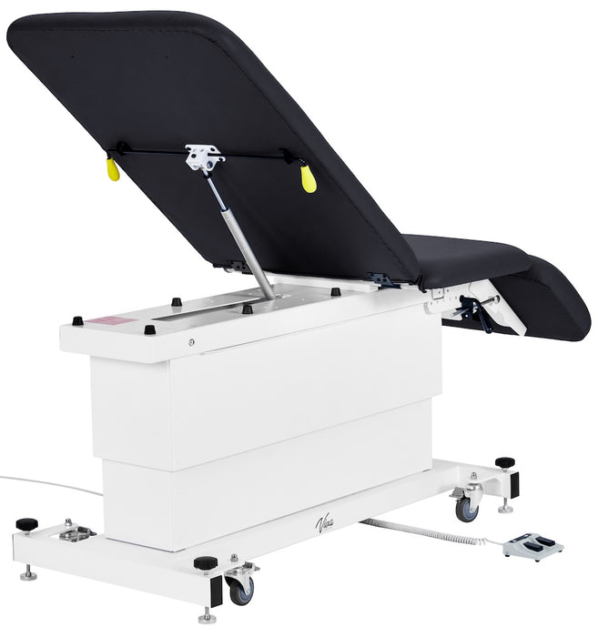 XRO Power Hi-Lo Exam Table. Shrouded Base w/ 3-Section Top (Adjustable Back, Drop / Headrest Section & Antimicrobial Upholstery)