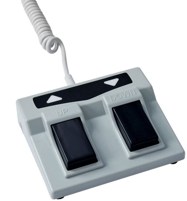 XRO Power Hi-Lo Exam Table. Shrouded Base w/ 3-Section Top (Adjustable Back, Drop / Headrest Section & Antimicrobial Upholstery)