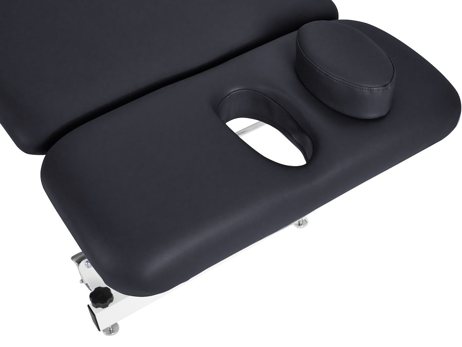 XRO Power Hi-Lo Exam Table. Shrouded Base w/ 3-Section Top (Adjustable Back, Drop / Headrest Section & Antimicrobial Upholstery)