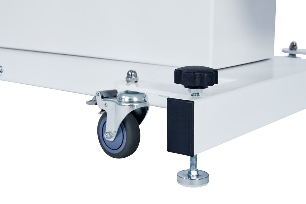 XRO Power Hi-Lo Exam Table. Shrouded Base w/ 3-Section Top & Stirrups (Adjustable Back, Leg-Rest Drop Section & Antimicrobial Upholstery)