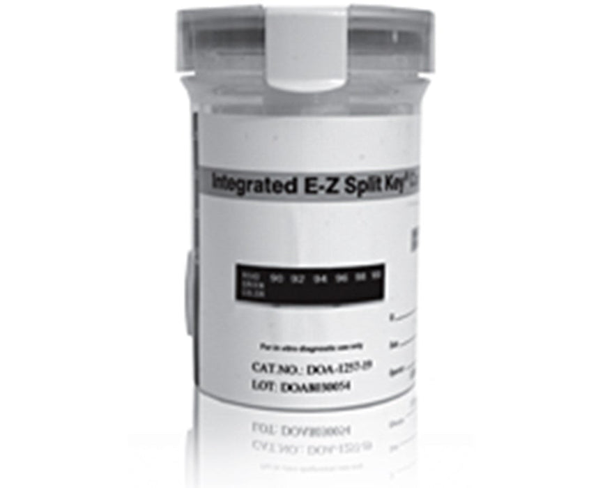 Integrated E-Z Split Key Cup A.D., 5 Panel Drug Test, Cocaine, Marijuana, Opiates, Amphetamine, Methamphetamine - 25/bx