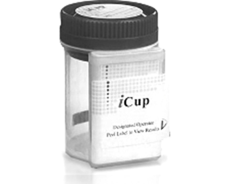 iCup Drug Screen - COC, THC, OPI, AMP, mAMP, PCP, BZO, BAR, MTD, TCA, OXY, PPX & BUP - 25/bx