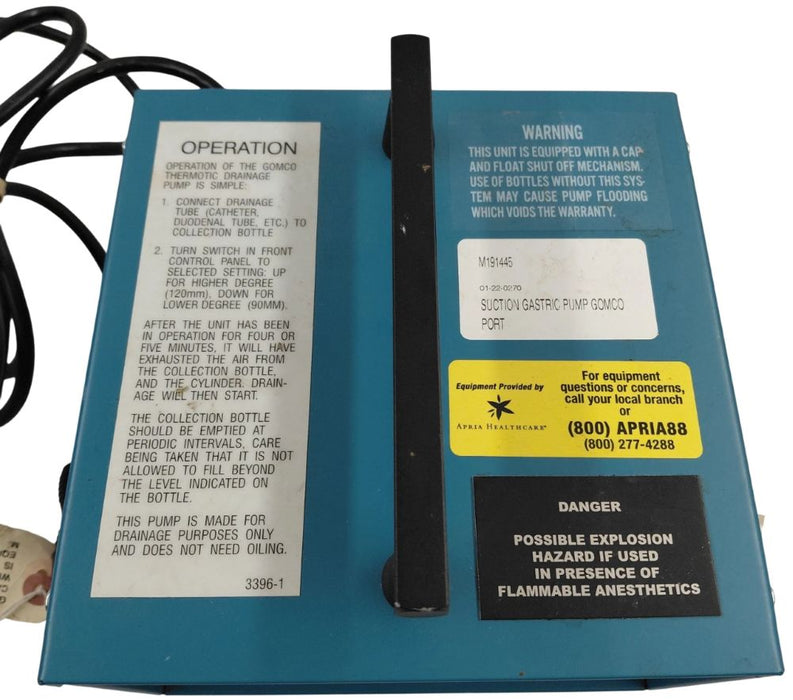 Allied Gomco 270 Tabletop Gastric Drainage Aspirator. Save at