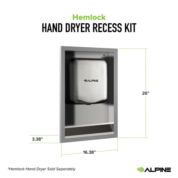 Hemlock Hand Dryer ADA Compliant Recess Kit