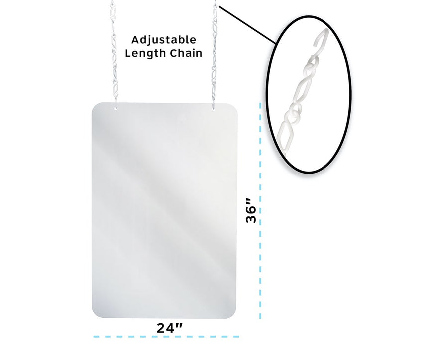 Acrylic Hanging Protective Sneeze Shield