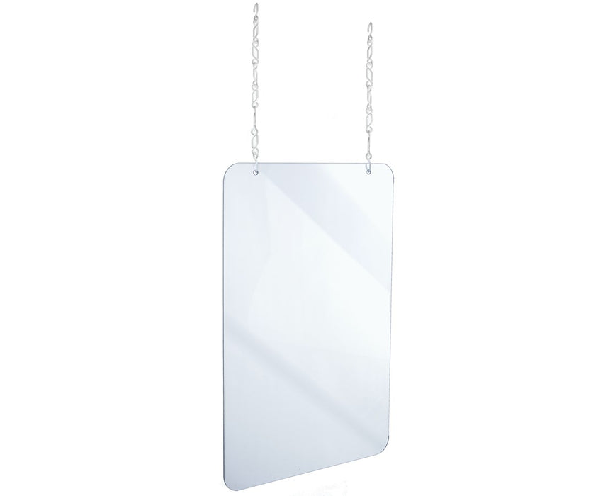 Acrylic Hanging Protective Sneeze Shield 30" x 36" - 1 ea