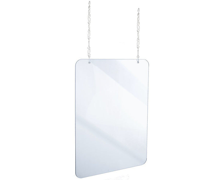 Acrylic Hanging Protective Sneeze Shield 30" x 40" - 1 ea