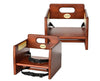 Wooden Child Booster Chair. Pack of 2. Espresso