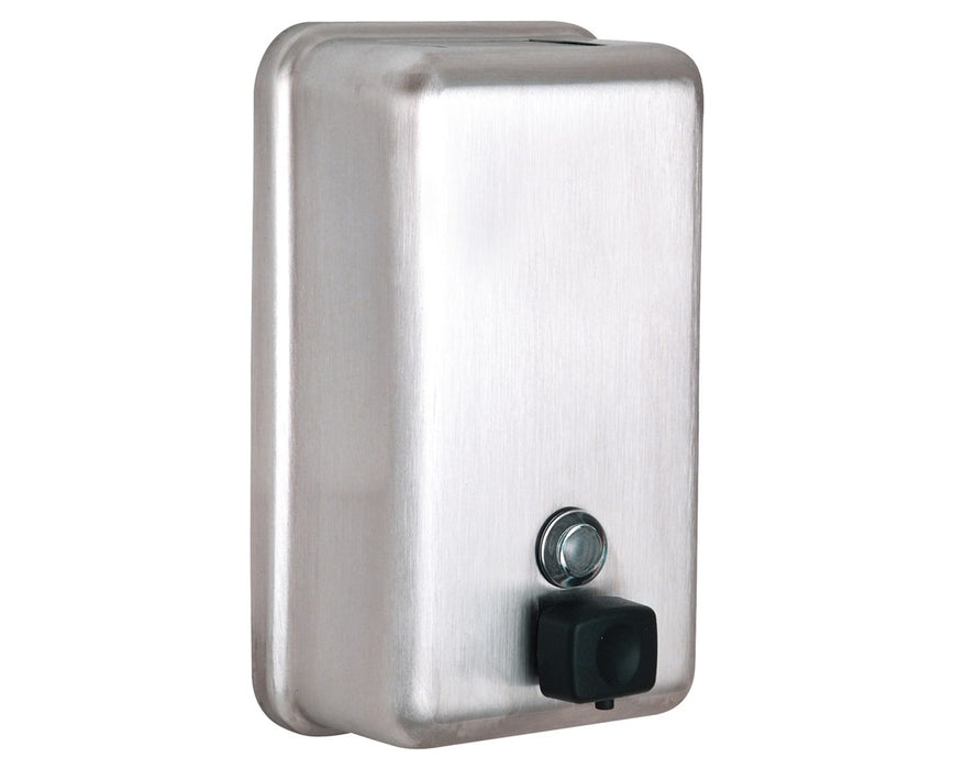 Manual Surface-Mounted Stainless Steel Liquid Soap Dispenser Vertical