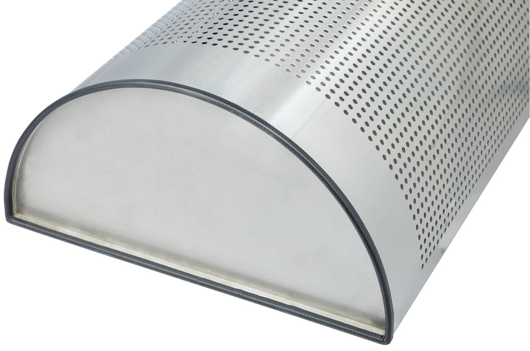 12-Gallon Stainless Steel Waste Can, Perforated. Half Circle