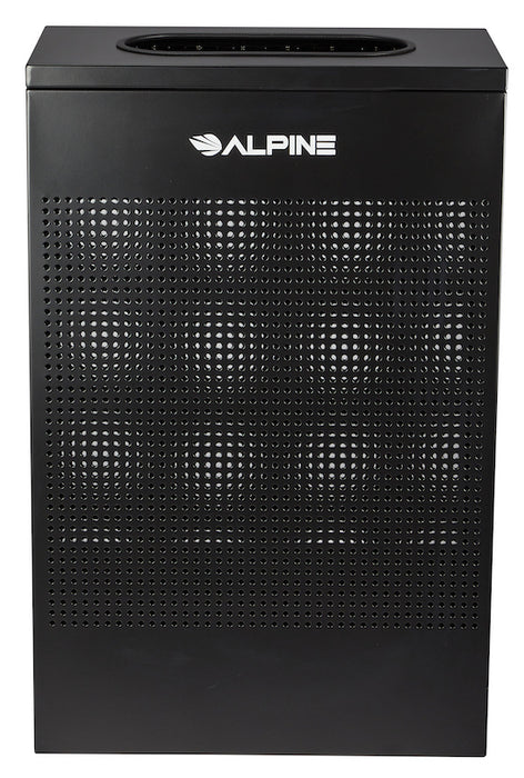 13-Gallon Stainless Steel Trash Can, Perforated. Rectangular