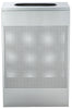 13-Gallon Stainless Steel Waste Can, Perforated. Rectangular [Steel Finish]