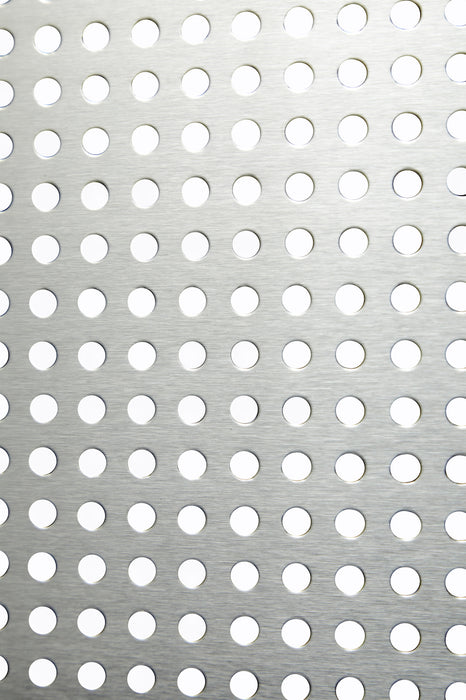 40-Gallon Stainless Steel Waste Can, Perforated. Square