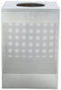 40-Gallon Stainless Steel Waste Can, Perforated. Square [Steel Finish]