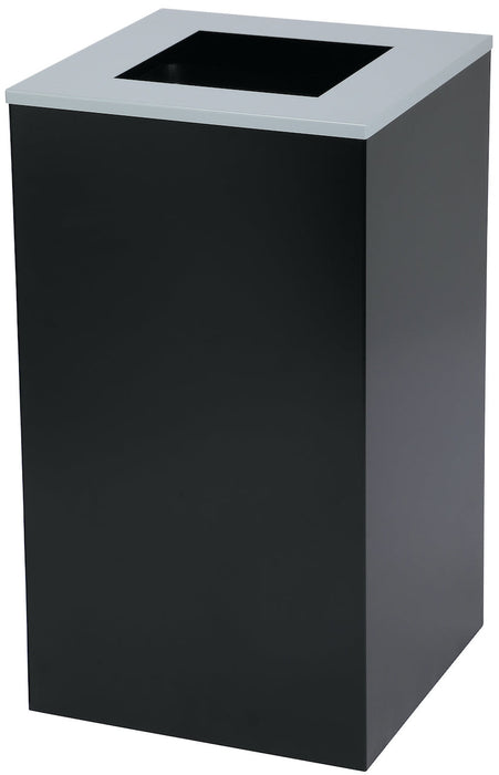 29-Gallon Square Recycling Waste Can. Black w/ Square Lid