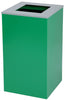 29-Gallon Square Recycling Waste Can. Green w/ Square Lid