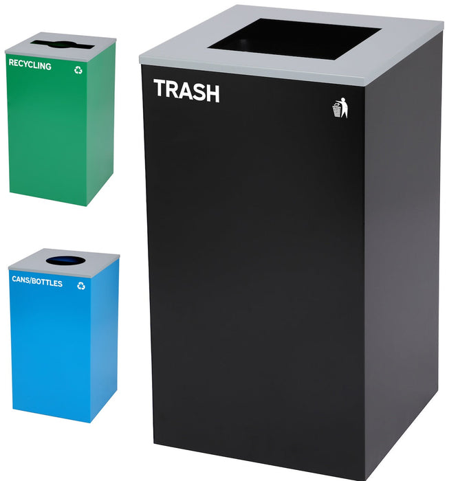 29-Gallon Square Recycling Waste Can