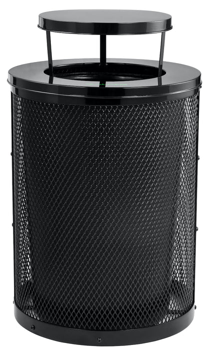 36 Gallon Round Diamond Steel Trash Can