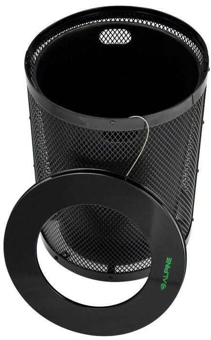 36 Gallon Round Diamond Steel Trash Can