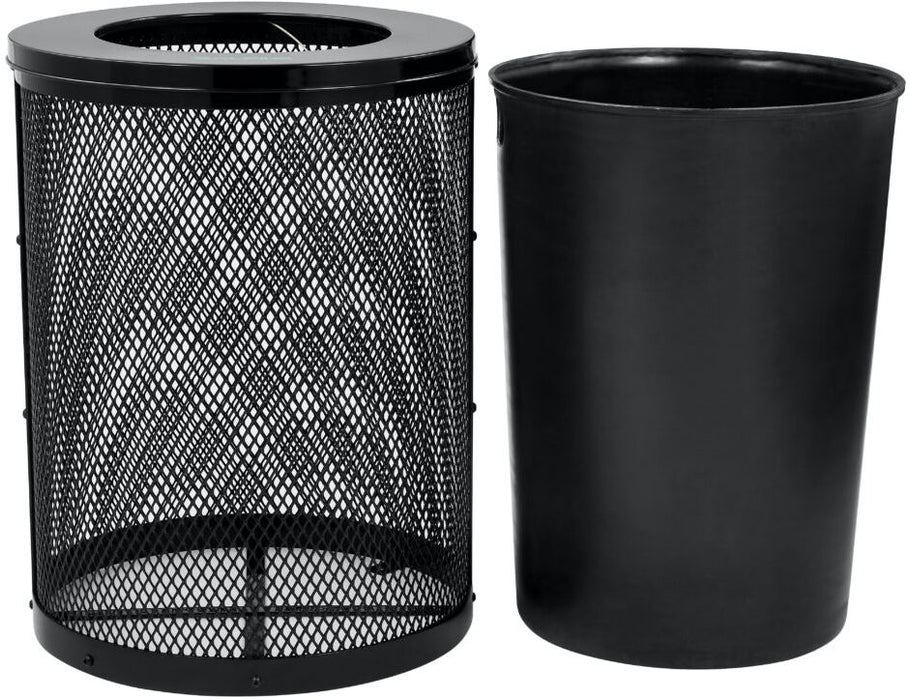 36 Gallon Round Diamond Steel Trash Can