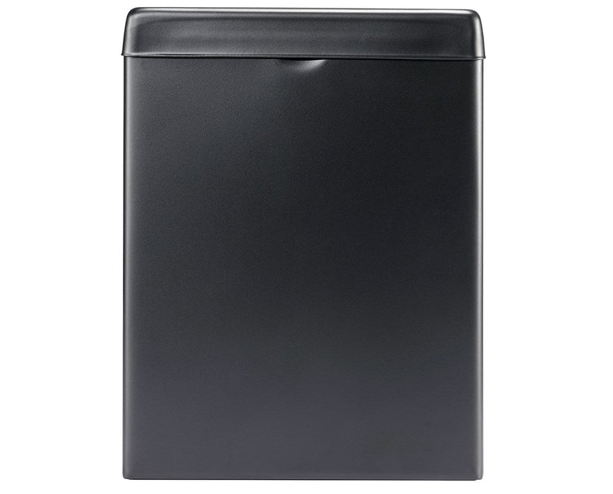 SANITARY NAPKIN RECEPTACLE, STAINLESS STEEL. BLACK