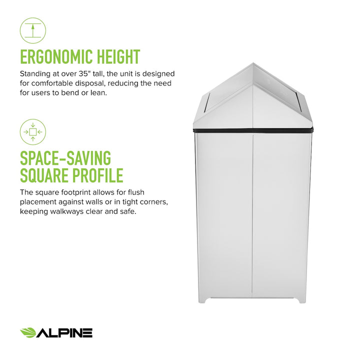 Stainless Steel Swing Top Waste Can (20-40 Gallon Option)