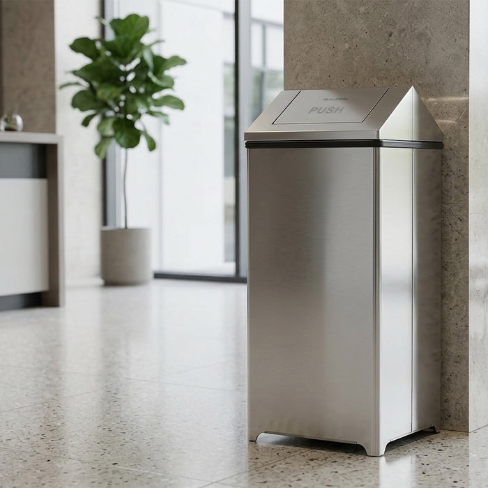Stainless Steel Swing Top Waste Can (20-40 Gallon Option)