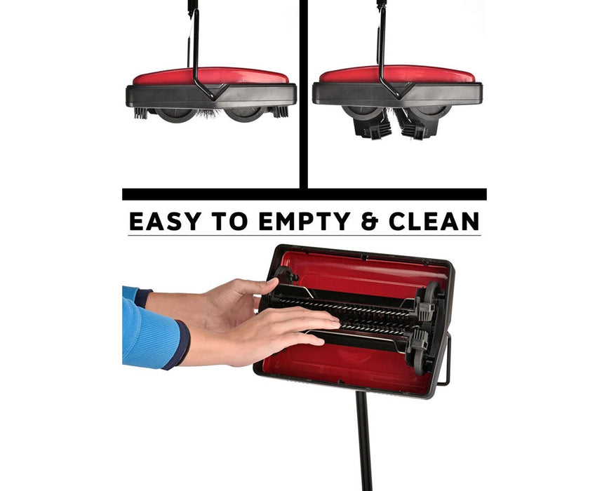 Triple Brush Floor and Carpet Sweeper