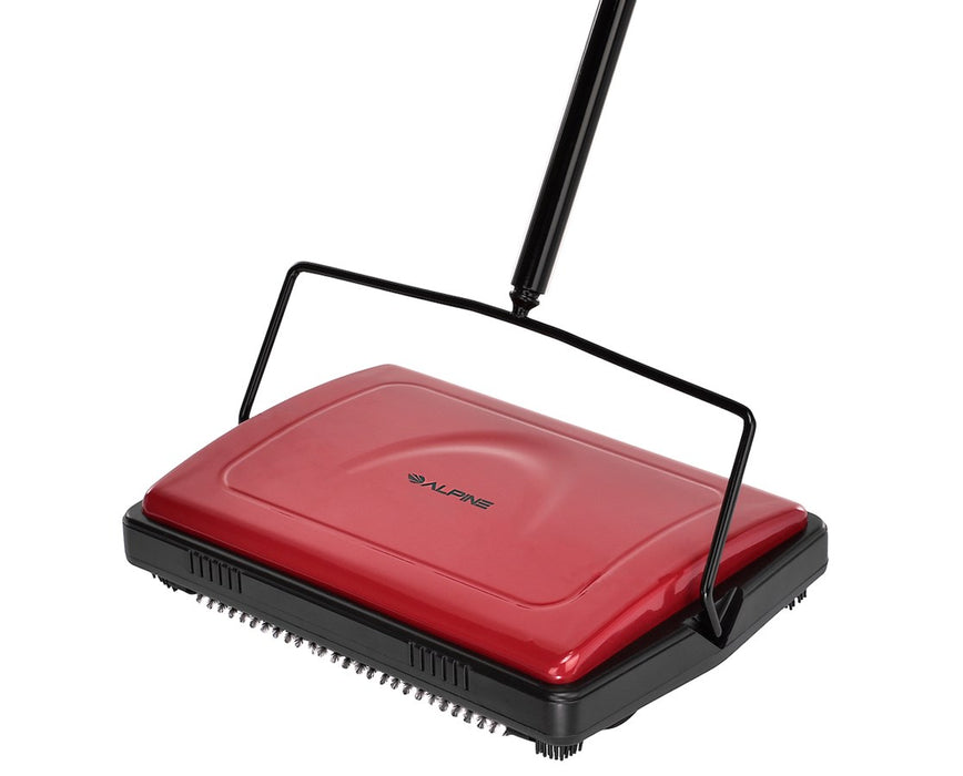 Triple Red Floor Brush and Carpet Sweeper