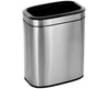 20 L / 5.3 Gal Gal Stainless Steel Slim Open Trash Can, Brushed Stainless Steel