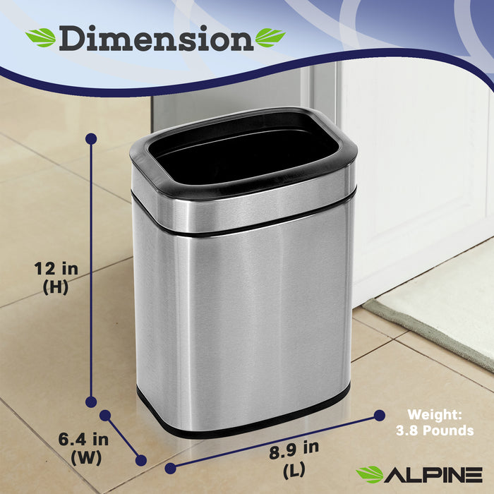 Stainless Steel Open Trash Can