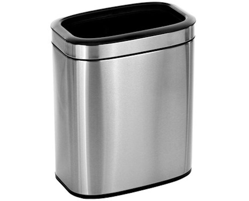 Stainless Steel Open Trash Can 20 L - 5.3 gal w/ Single Compartment