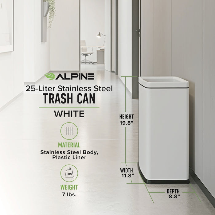 25-L Stainless Steel Waste Can