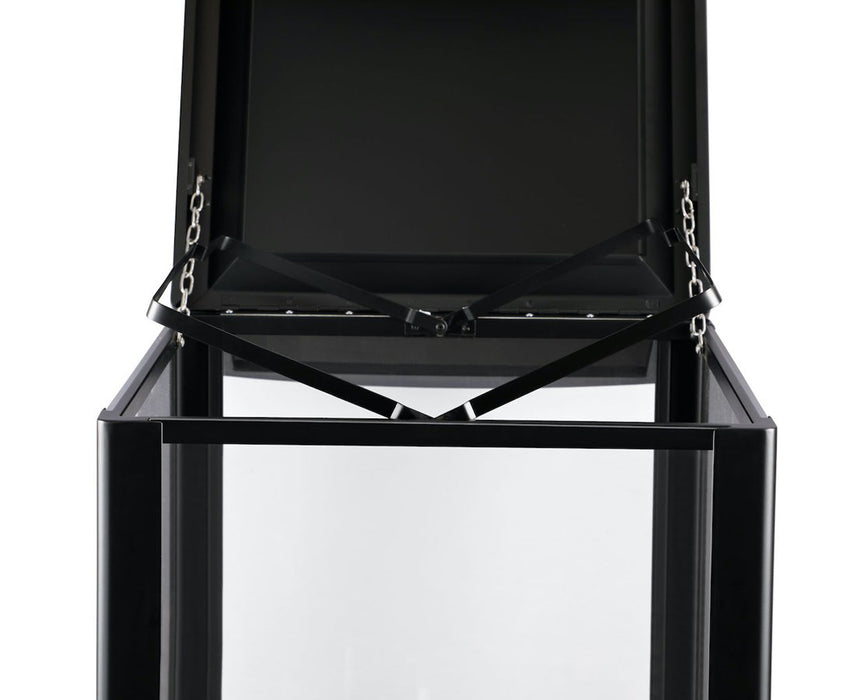 40-Gallon DHS-Compliant Waste Receptacle with Transparent Panels