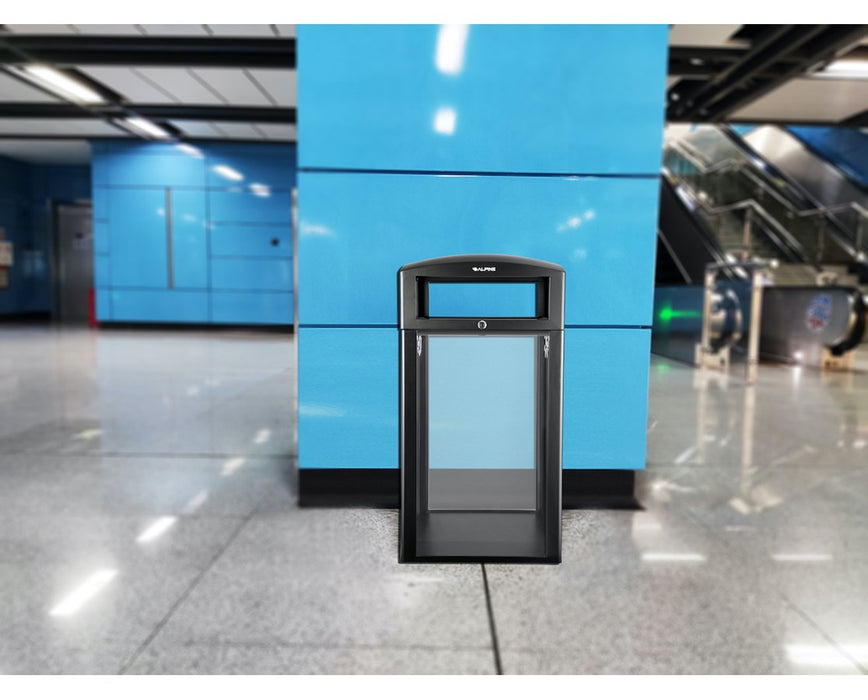40-Gallon DHS-Compliant Waste Receptacle with Transparent Panels