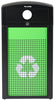 40-Gallon All Weather Steel Recycling Can w/ Advertisement Panels, Green Panel