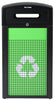 40-Gallon All Weather Steel Recycling Can w/ Advertisement Panels, Green Panel, Slot Opening