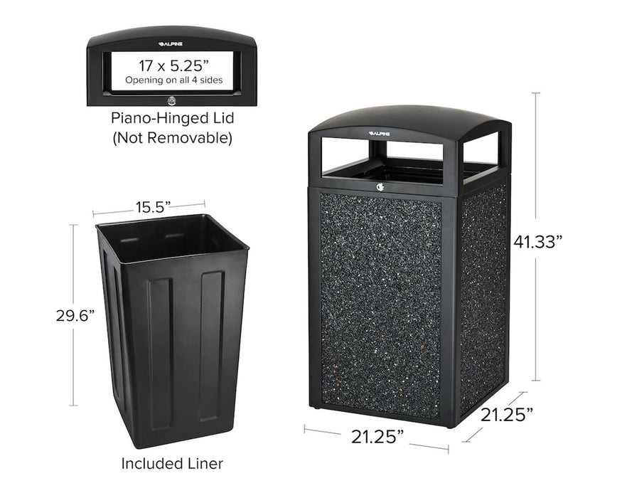 Rugged 40-Gallon All-Weather Trash Container