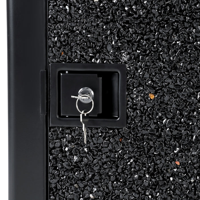 55-Gallon All-Weather Steel Trash Can with Door Panels