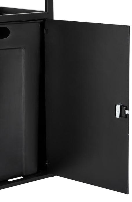 55-Gallon All-Weather Steel Trash Can with Door Panels