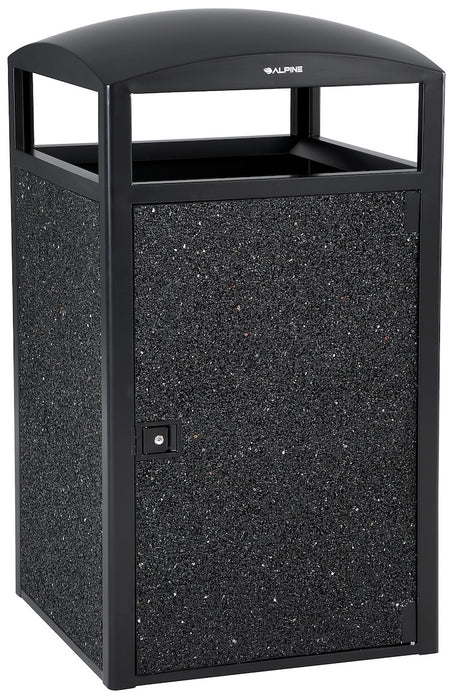 55-Gallon All-Weather Steel Trash Can with Door Panels